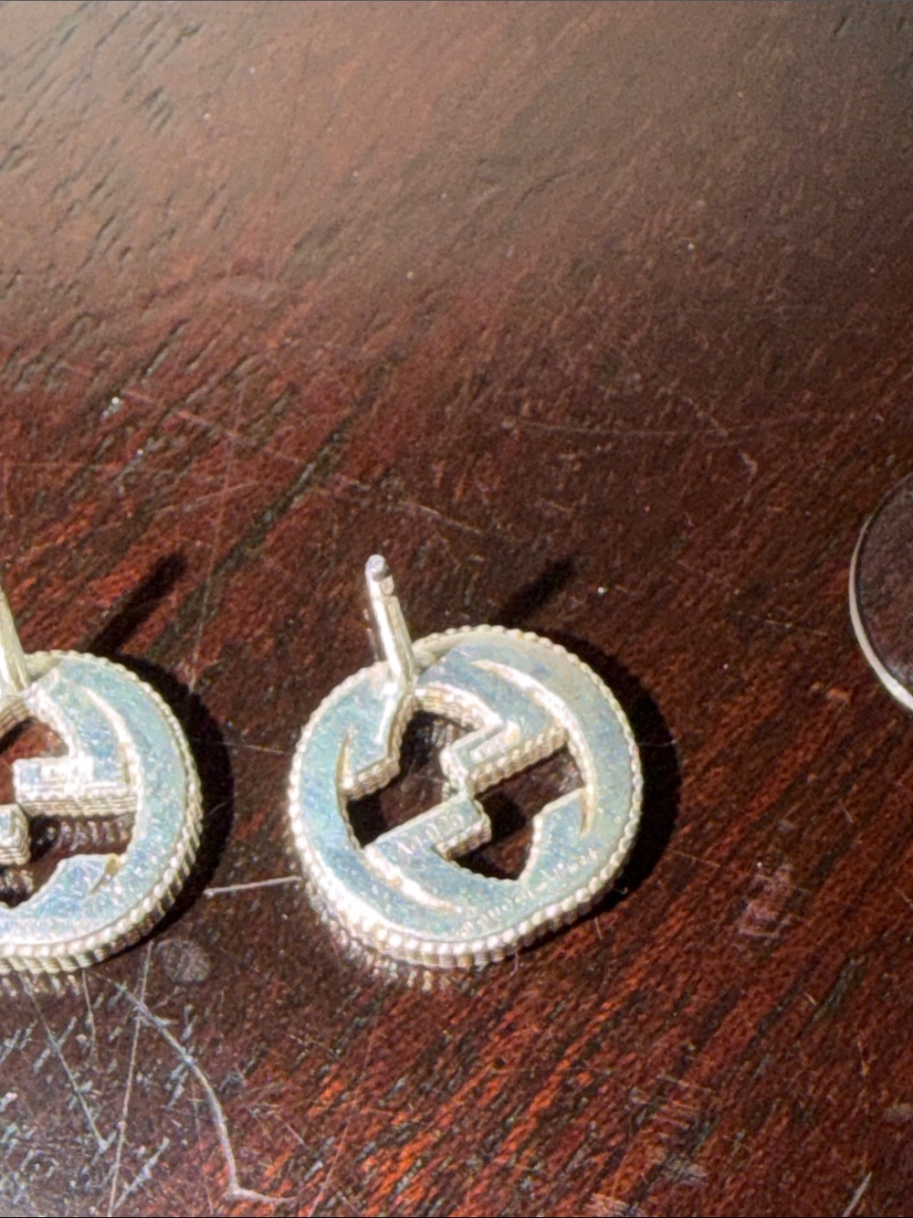 Gucci Interlocking G Round Stud Earrings stud silver - Picture 3 of 5